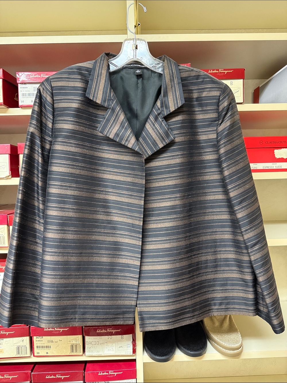 Ellen Tracy silk open front jacket